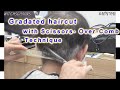 Gradated haircut  with Scissors- Over-Comb Technique I  어르신 상고컷