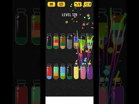 Soda Sort Water Color Puzzle Level 129 Solution Gameplay