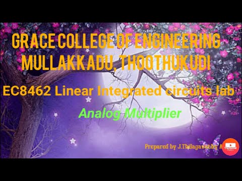 GRACE COE  ECE EC8462  EC 8462 LINEAR INTEGRATED CIRCUITS LABORATORY EX 16  ANALOG MULTIPLIER