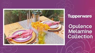 DINE LIKE ROYALTY w/ The Opulence Melamine Dinner Plate Set | Tablescapes by Tupperware