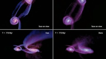 Galaxy mergers: gas, stars, and combined