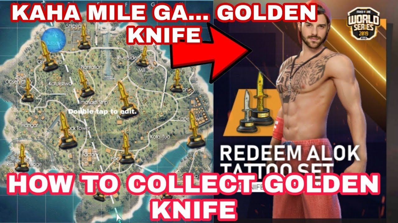 KAHA MILE GA GOLDEN KNIFE 🤔? || HOW TO COLLECT GOLDEN  KNIFE AND DOUBLE RANKED TOKEN