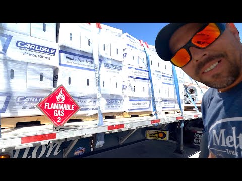 1600 LBS Of Flammable Gas - Hazmat Load - Melton - Life Of A Flatbed Truck Driver