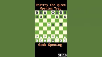 Crush the Queen with This Opening Trap - GROB OPENING #chess #shorts