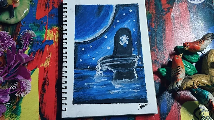 How to draw Lord Shiva shivling Drawing with oil pastel step by step for beginners