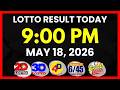 Lotto Result Today 9PM Draw May 18, 2026 | 2D, 3D Swertres, 4D, 6/45,  6/55, PCSO #lottoresult