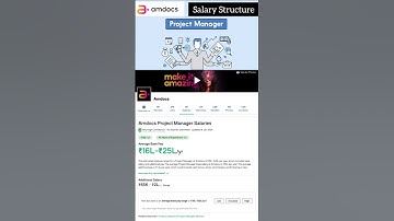 How much does Project Manager make in Amdocs | Amdocs Jobs Salary #jobs #salary