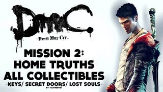DmC: Devil May Cry - Mission 2: Home Truths - All Collectibles (Keys, Lost Souls, Secret Doors)