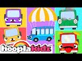 HooplaKidz | Five Little Buses Jumping On The Road | HooplaKidz Official Kids Songs Series - Ep5