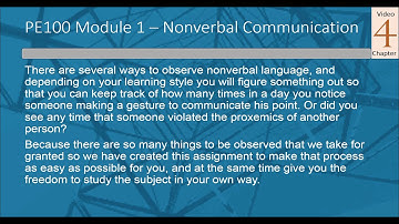 PE100 Mod1 Chapter 4 Assignment for Discussion Board