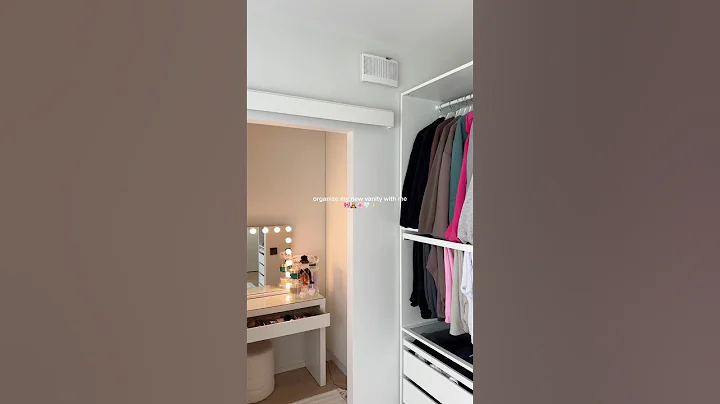 organizing my dream makeup vanity 🎀🧸☁️✨ #shorts #cleantok #organization #asmr #makeup #vanity