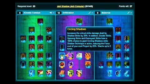 Jedi Consular Shadow PVE_Leveling Build - Full Point Allocation From 10-50!