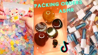 Satisfying packing orders ✨ ASMR style ✨ TikTok compilation #21 #asmr #packingorders #smallbusiness
