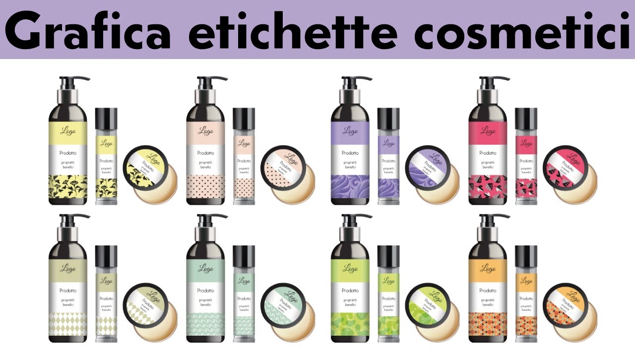 GRAFICA ETICHETTE PER LINEA DI COSMETICI