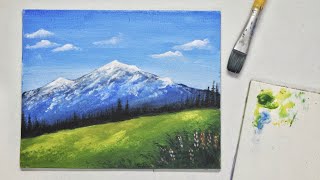 Acrylic Painting Of Mountain Landscape Paining 09