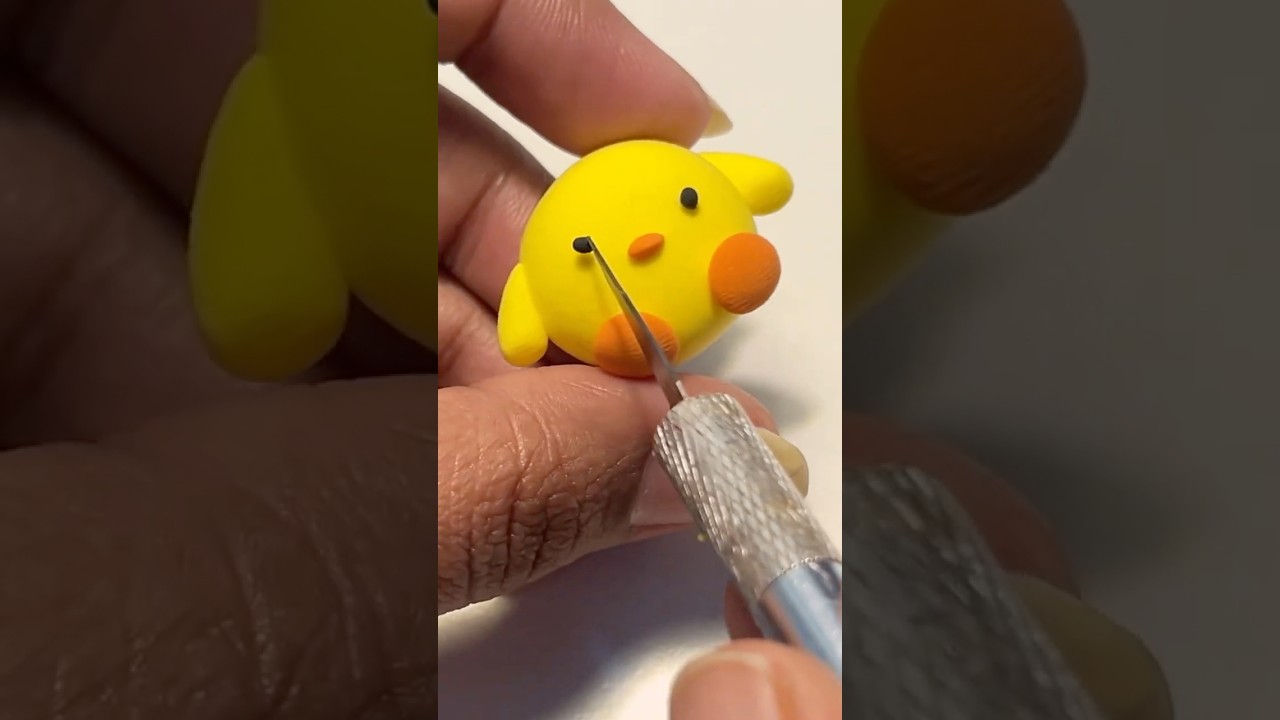 diy easy cute clay duck from air dry clay #diy #clay #craft #art #clayart