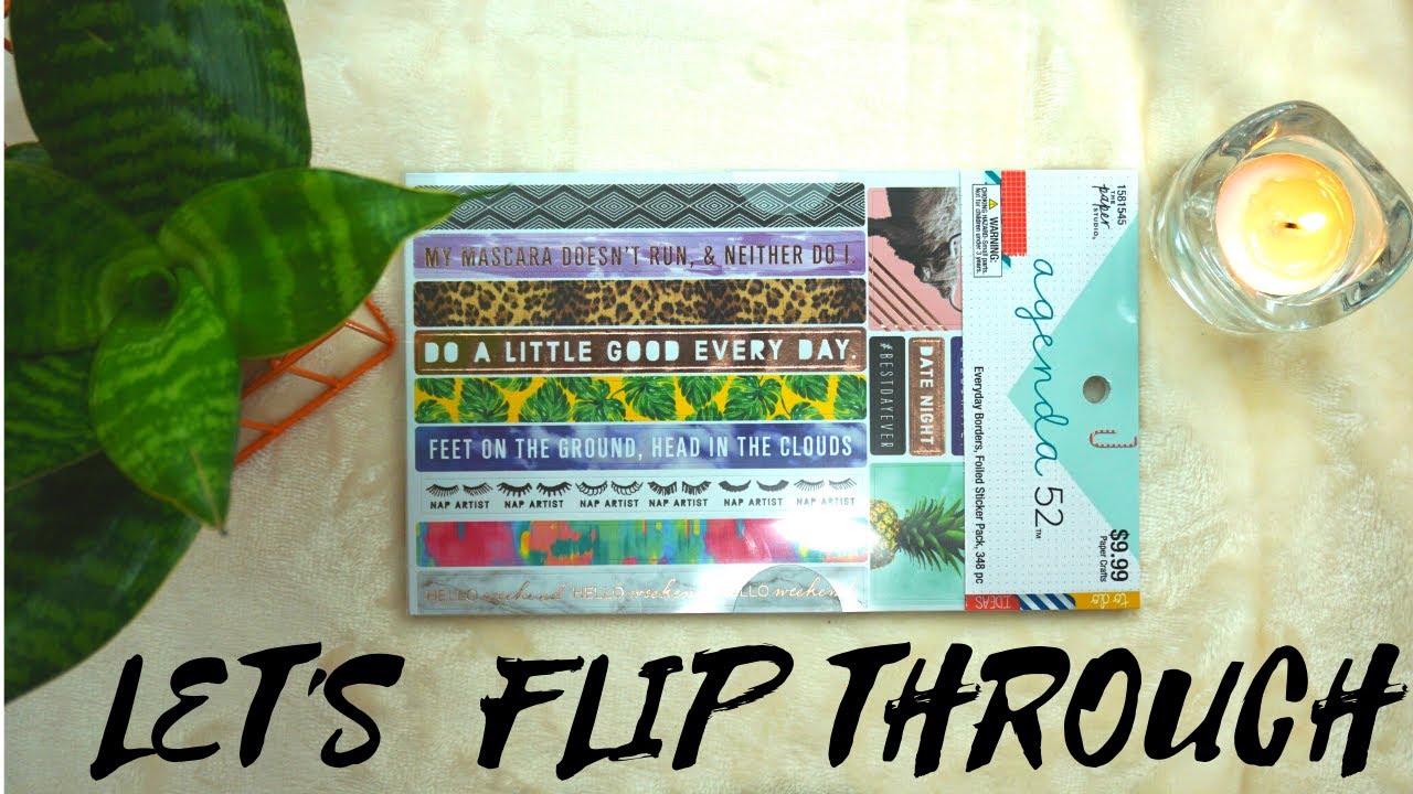 hobby lobby sticker book flip througheveryday foiled borders youtube