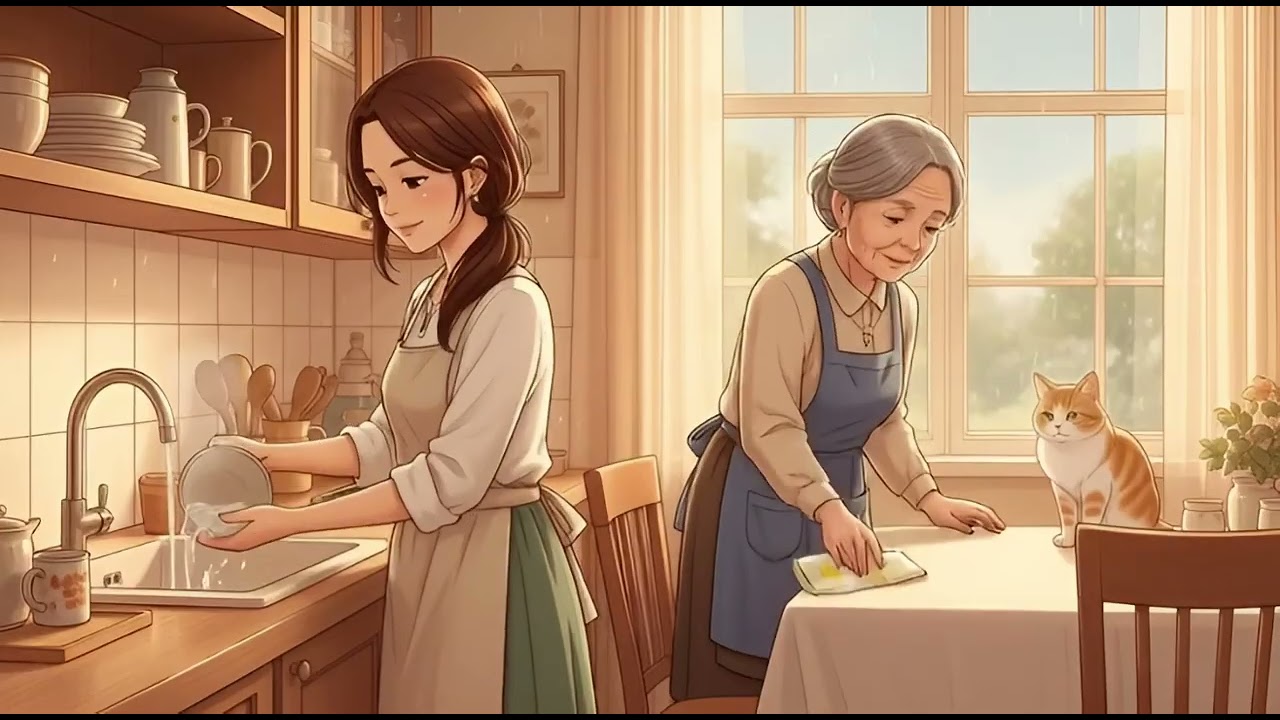 Rain on the Tin Roof — A Quiet Evening of Tea and Warm Light 🌧🍵 | Ghibli-Style ASMR