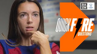 Kevin De Bruyne and Johan Cruyff aren't bad players to emulate.. Aitana Bomnati Quickfire Questions!