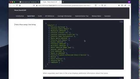 Place search api introduction to Google and HERE