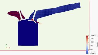 No Hydro Simulation: SI8- PFI engine : Cut plane Animation