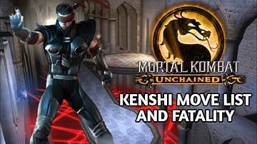 Mortal Kombat Unchained Kenshi Move List And Fatality || PPSSPP Emulator Android ||