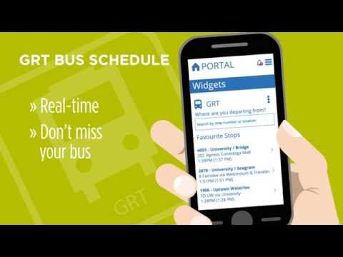 Portal saves you time finding your next GRT bus