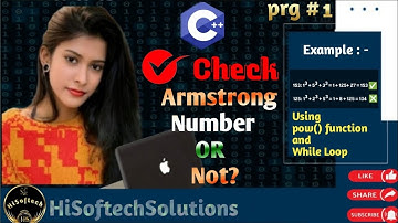 C++ program to check Armstrong Number using while loop | Armstrong Number using pow() function