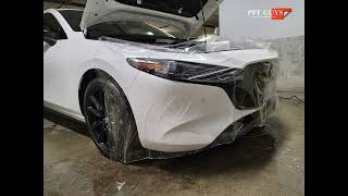 2022 Mazda Mazda3 Full Front End PPF GUYS Vancouver XPEL Ultimate Plus Clear Bra