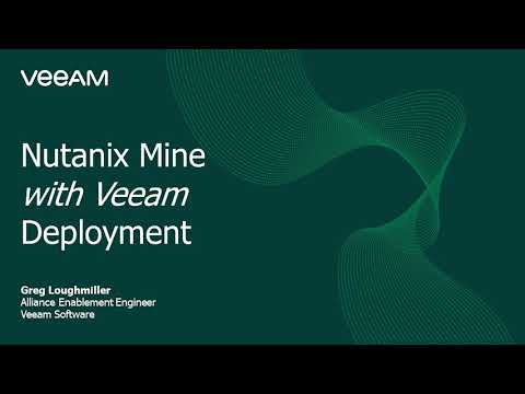 Nutanix Mine with Veeam product demo