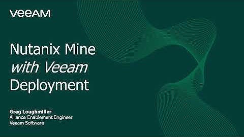 Nutanix Mine with Veeam product demo
