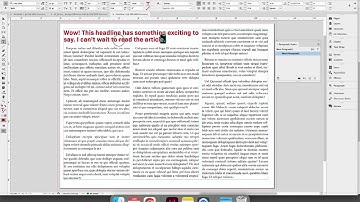 Saving a Paragraph Style in InDesign