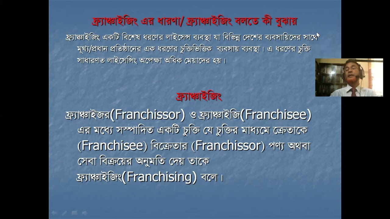 7. Franchising | ENTREPRENEURSHIP (232511) | Honours 3rd Year Accounting