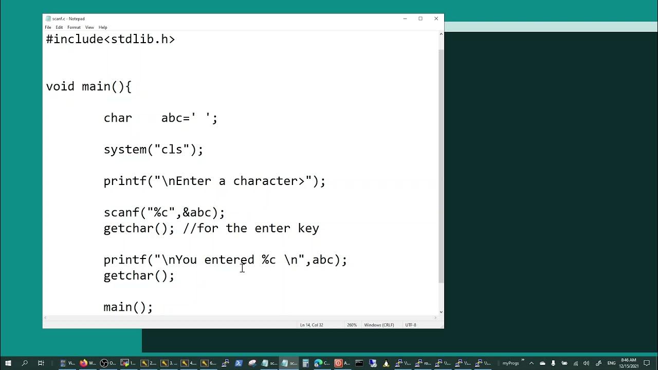 C programming - scanf function behavior and how to modify it to write ...