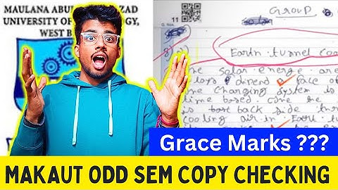 GRACE MARKS in MAKAUT Odd Semester Exam COPY CHECKING🔥😱#makautsemester #makaut