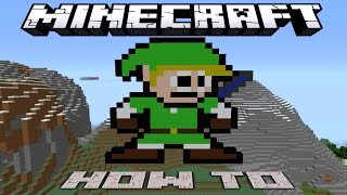 Minecraft ~8 Bit~ HOW TO : Link~Zelda~ ( Tutorial ) /W Killerkev
