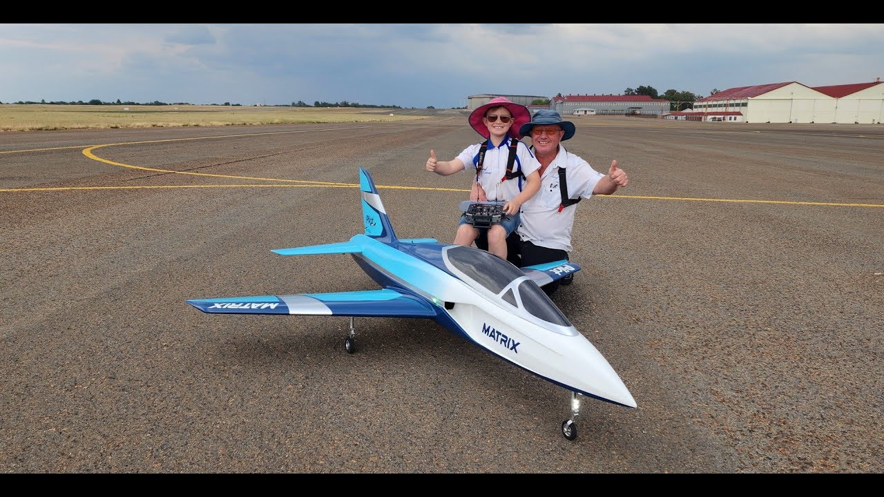 Maiden Flight by 10 year old Ray with his new Matrix Jet at Swartkop ...