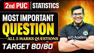 2nd PUC statistics  | marathon session on statistics part-2  | Fix #2ndpuckarnataka