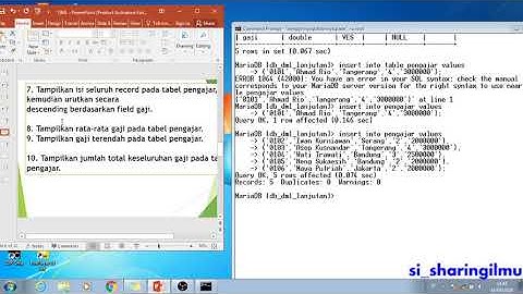 Belajar Aplikasi Basis Data | 4. Perintah DML Lanjutan