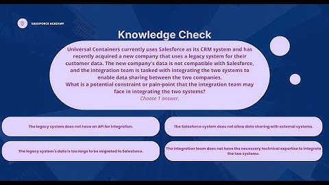 Evaluate the Current System Landscape Part 1 - Salesforce Integration Architect Certification
