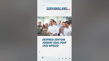 Jokowi Senyum Tipis Ditanya soal PDIP yang Sebut akan Jadi Oposisi Jika Prabowo Jadi Presiden