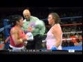Woman boxer goes crazy, eats punches with hands down