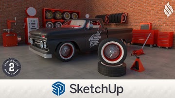 3D Modeling Classic Wheels [Part 2] [SketchUp Tutorial]