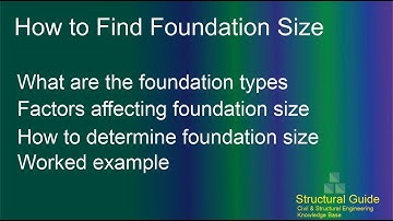 How to Find Size of Foundation | Find Area of Footing | Structural Guide