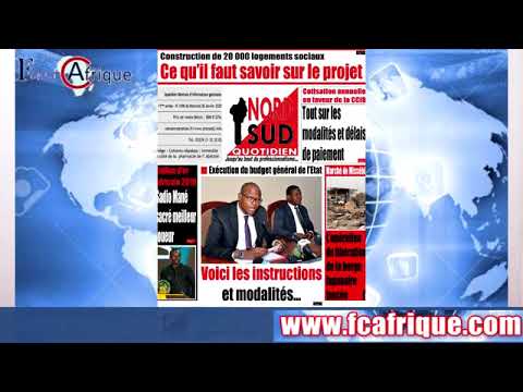 La Revue de presse First Afrique Tv du 8 Janvier 2020
