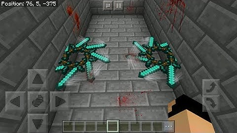 MCPE 1.2 How To Make Realistic Wall spinning blade | Command Block Creation