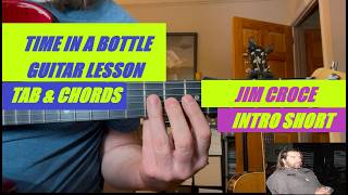 Time in a Bottle -Jim Croce Guitar Lesson Signature Guitar 🎸Lines & Rhythmic Chord Breakdown