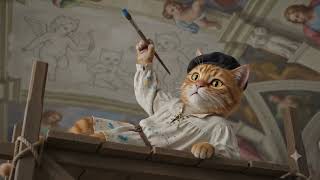 Michelangelo painting the ceiling of Sistine Chapel (c. 1508-1512)