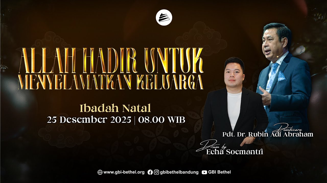 Ibadah Natal 08.00 - Pdt. Dr. Rubin Adi Abraham | Music Director : Echa Soemantri