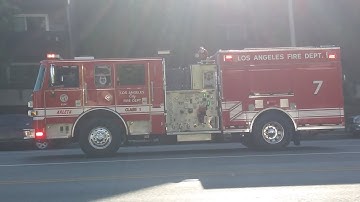 LAFD Engine 7 Responding